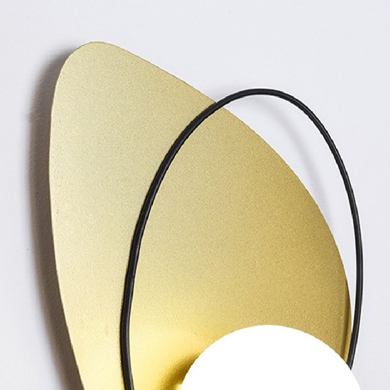 Modern Style Ball Shade Wall Sconce Metal 1 Light Sconces for Bedroom