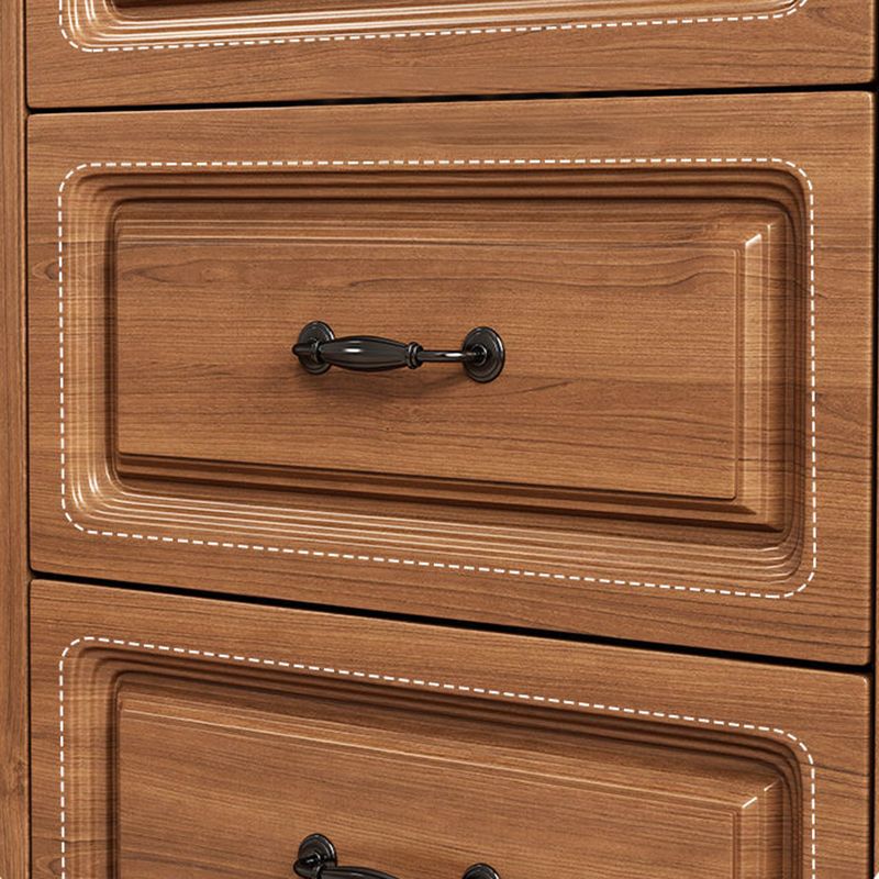 Wood Accent Chest with Chest Bun Feet and Bar Pulls,14.96 " W