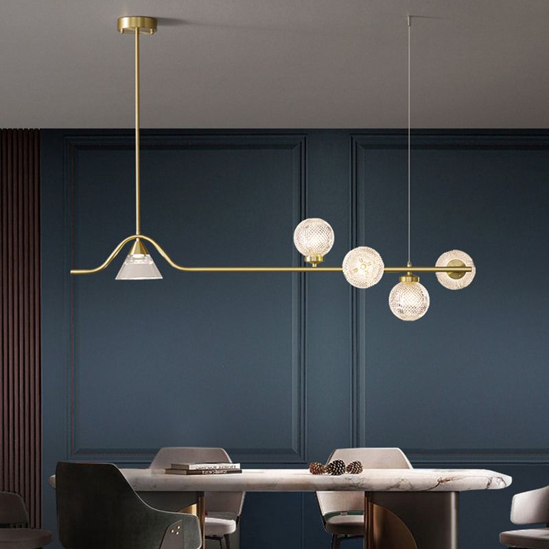 Kegel und Ball Island Leichte minimalistische Gitterglas Esszimmer hängend Licht hängen