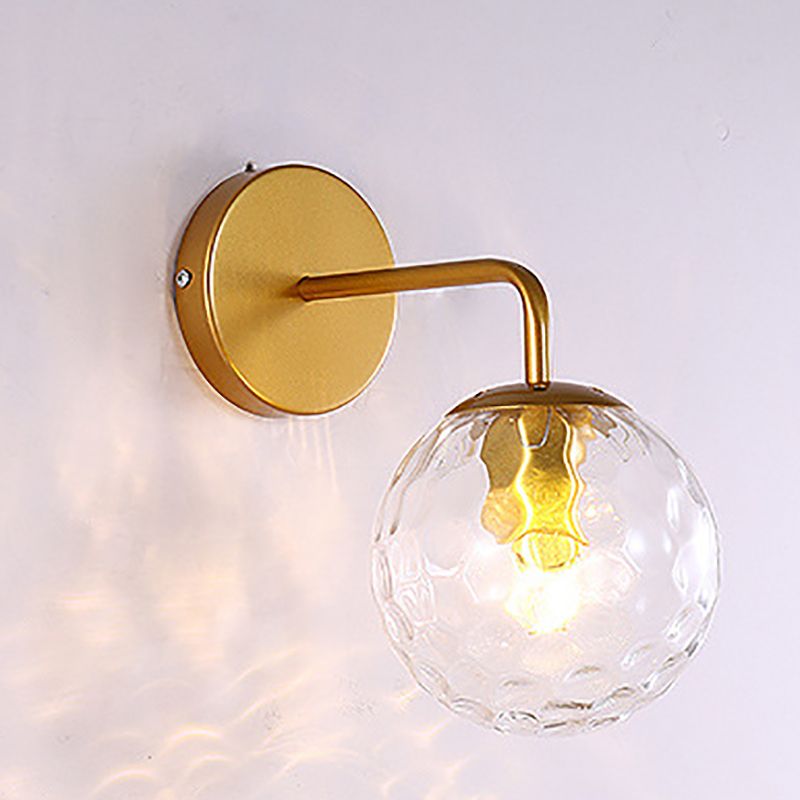 Minimalist Style Wall Sconce Lighting Glass Ball Shade Wall Lighting Fixtures