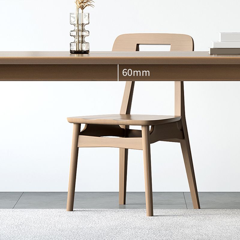 Medieval Modern Solid Wood Table Rectangular Table with 4 Legs
