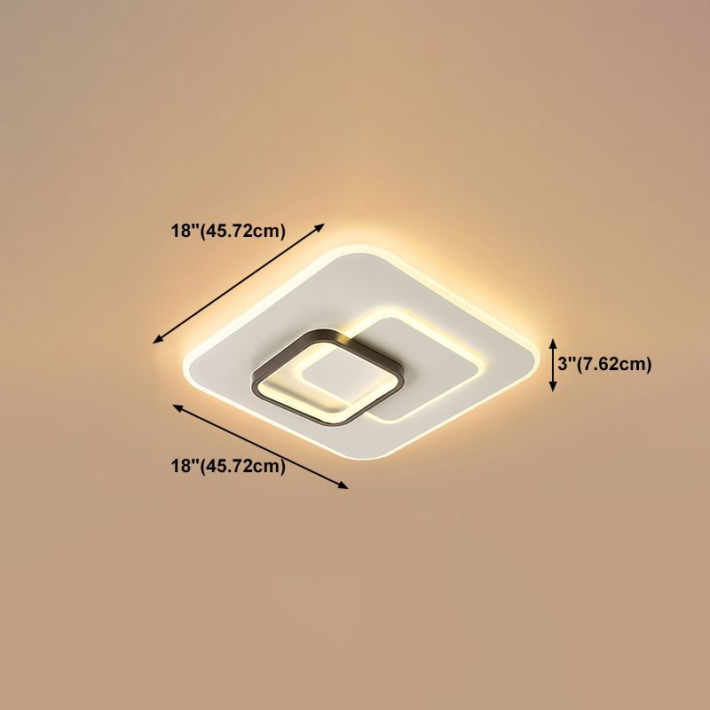 Luminaire de plafond encastré contemporain, plafonniers LED pour chambre à coucher