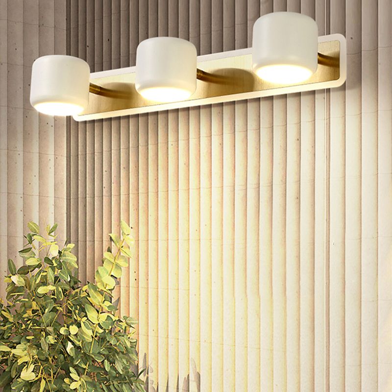 Nordic Style Vanity Light Cylinder Shape Vanity Lamp with Aluminum Shade for Bedroom