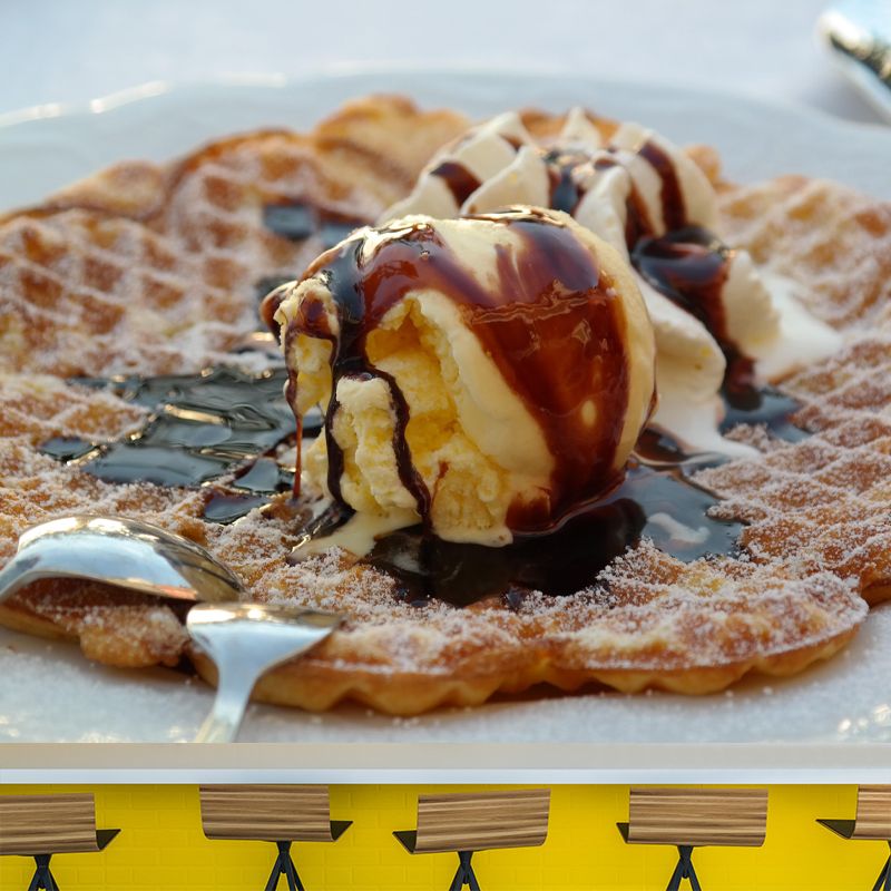 Ice Cream Mural Wallpaper Wall Covering Environment Friendly Commerce Shop