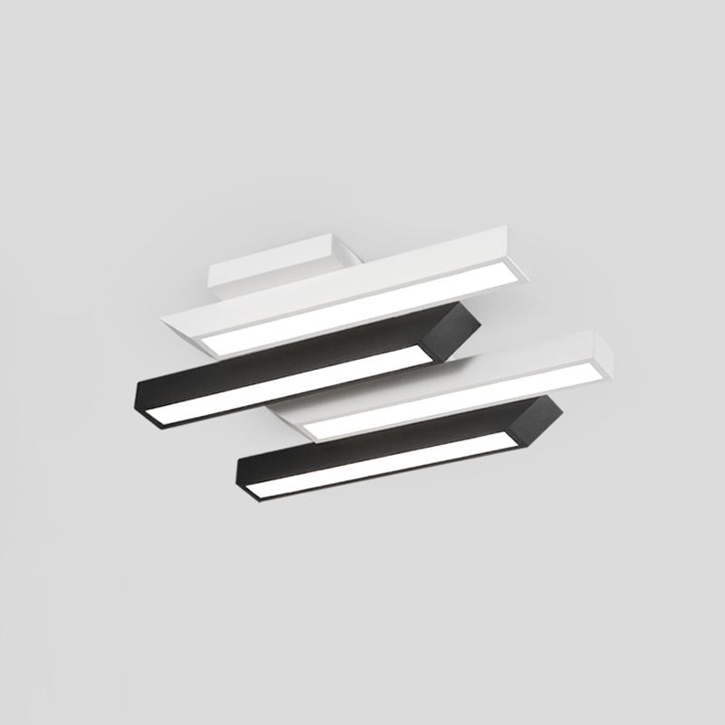 Luminaire de plafond encastré à plusieurs têtes, plafonnier LED contemporain