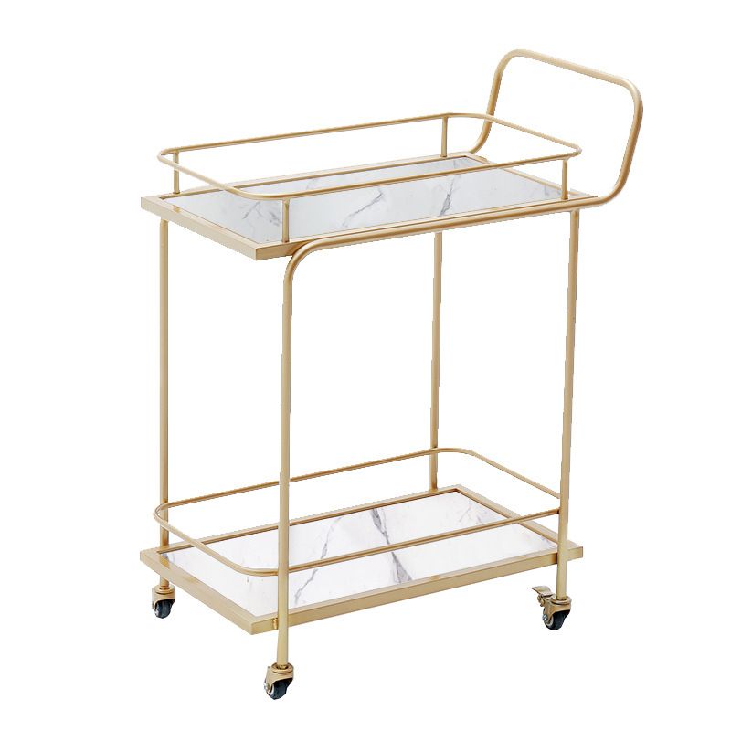 33.86" High Rolling Contemporary Prep Table Metal Prep Table for Dining Room