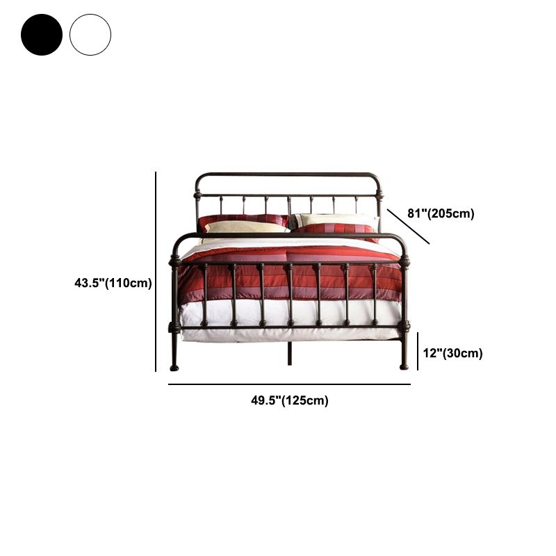 45.27" High Open-Frame Bed Metal Wire-Grid Bed with Custom Gold Legs