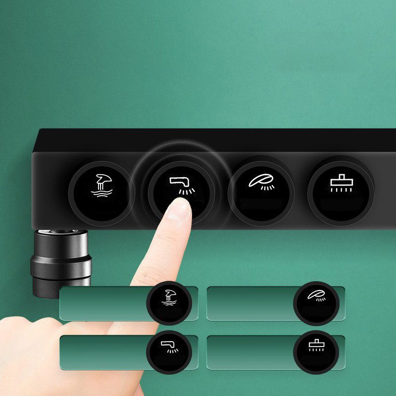 Modern Adjustable Water Flow Shower Faucet Shower Arm Hose Shower System on Wall