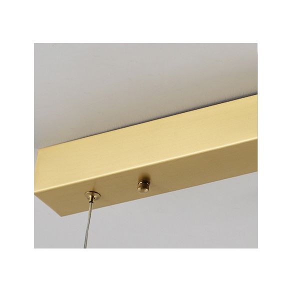 Linear Island Lighting Fixtures Metal Minimalism Pendant Lighting Fixtures for Restaurant