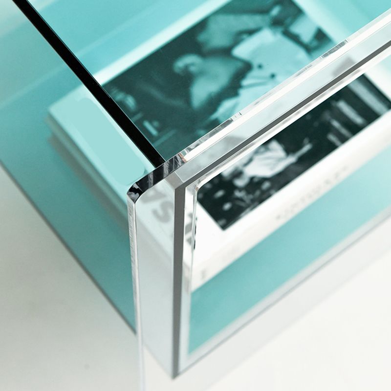 21.65"/23.62" Tall 1 - Shelf Nightstand Acrylic with Casters Night Stand