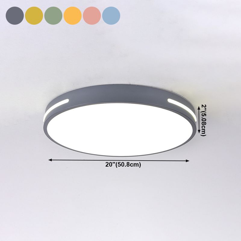 Modern Simple Style Ceiling Lamp Round Shape LED Flush Mount Light Fixtures
