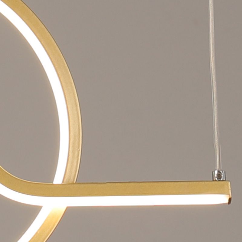 Linear Shape Island Pendants Contemporary Metal 2 Light Pendant Lighting Fixtures