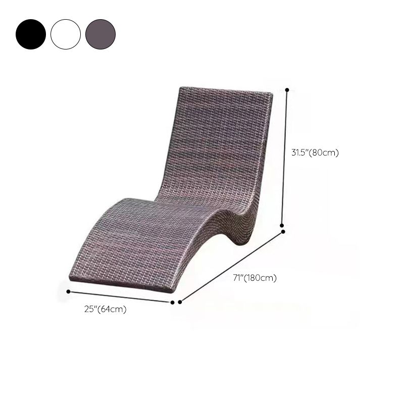 Tropical Patio Daybed Wicker/Rattan UV Resistant Beige Mildew Resistant