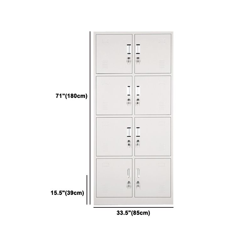 Metal Contemporary Cabinet for Bathroom White Steel Storage Cabinet