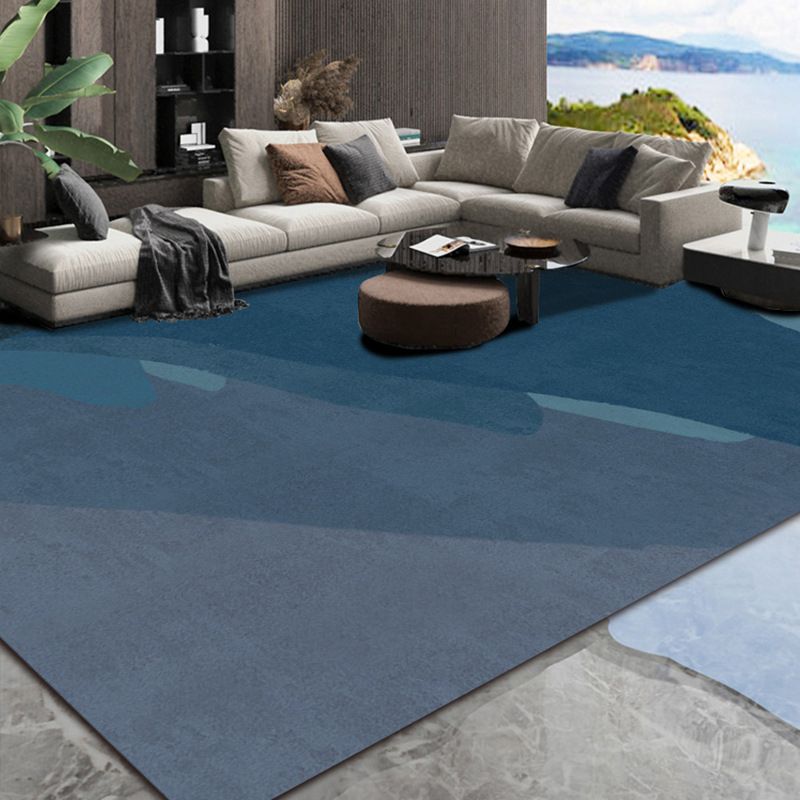 Blackish Green Graphic Rug Polyester Simple Rug Stain Resistant Rug for Living Room