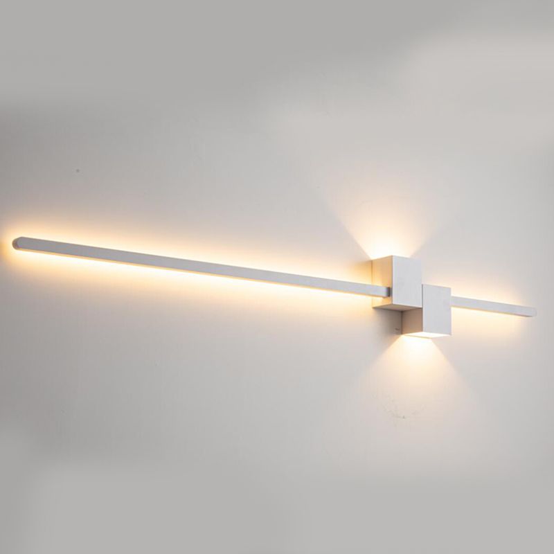 Modern Style Metal LED Wall Light Sconce with Acrylic Shade for Washroom