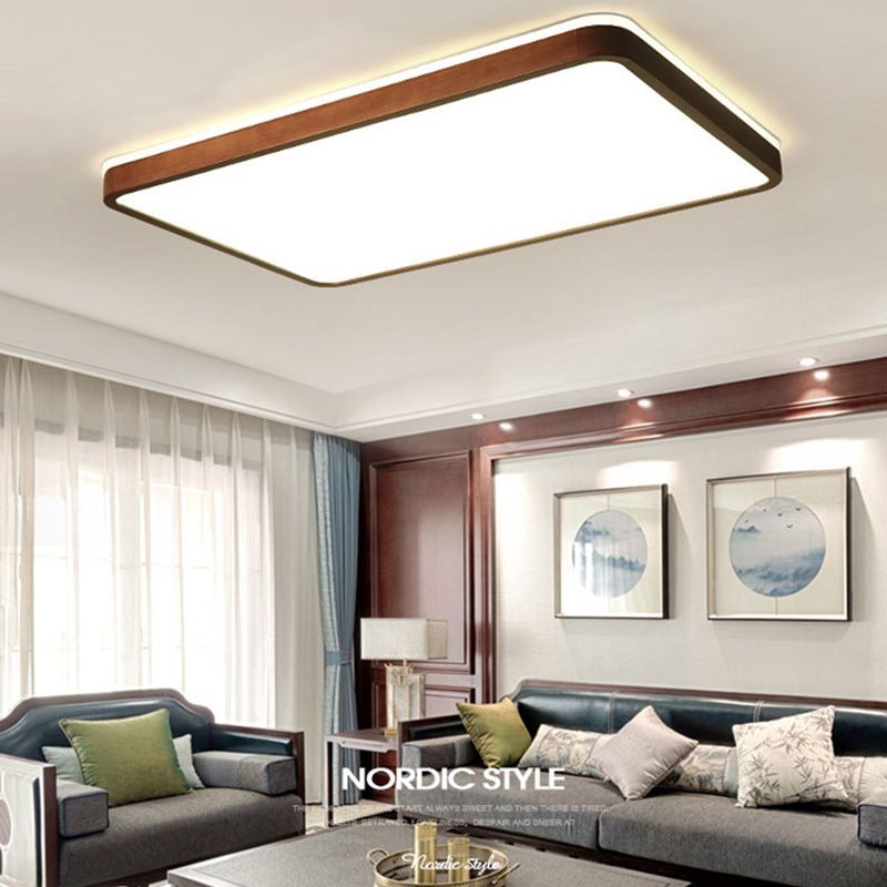 Fixation de la lumière du Mont-Flush moderne 1-Salon de la lumière Flush Mount Light avec Shade Acrylique