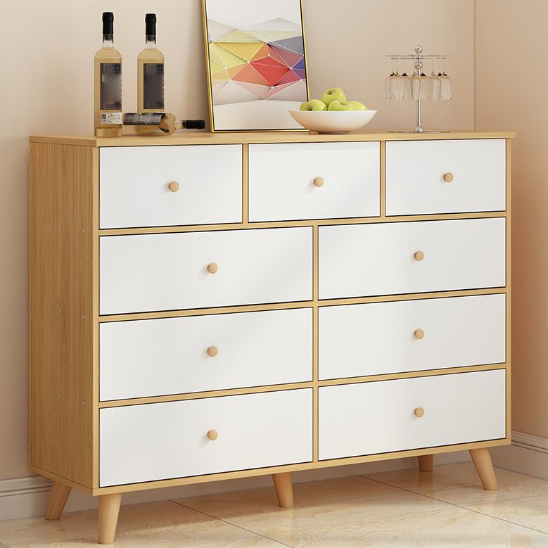 Contemporary Wood Storage Chest Matte Finish Bedroom Dresser
