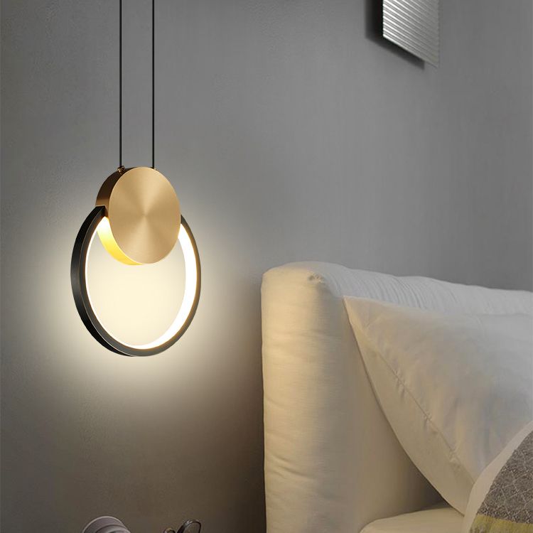 Pendard artistique artistique moderne Copper Copper linéaire lampe suspendue avec une teinte acrylique