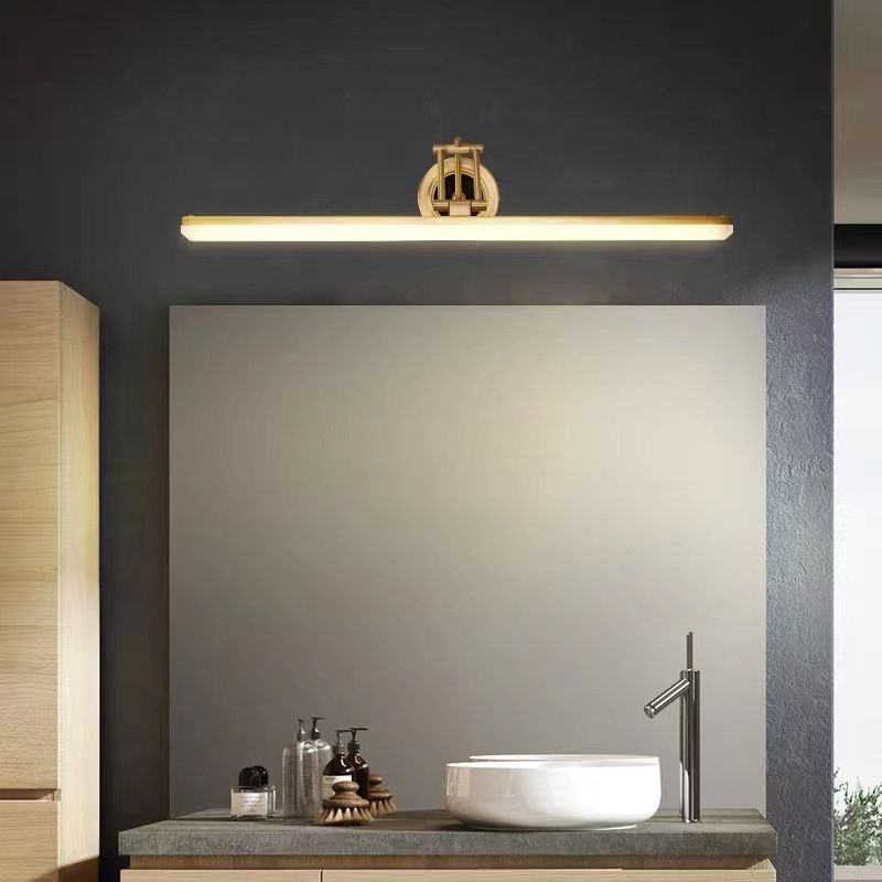 Linear Shape Wall Lighting Modern Style Metal 1-Light Sconce Lamp for Shower Room