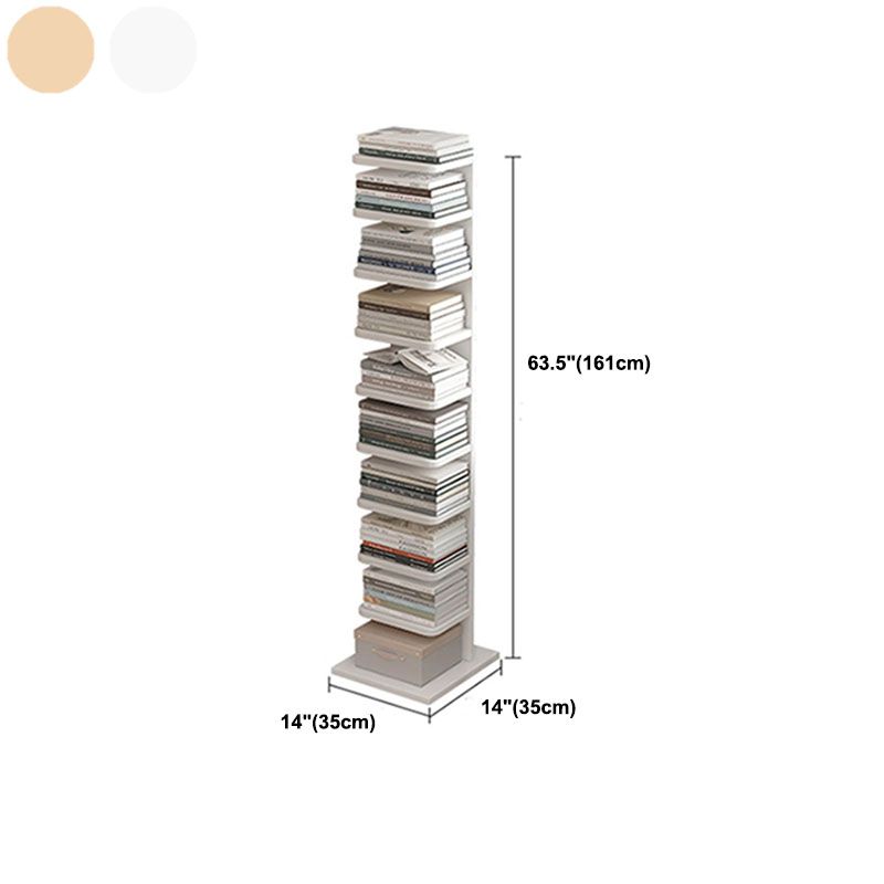 Modern 13.77" Wide Etagere Book Shelf Manufactured Wood Bookcase