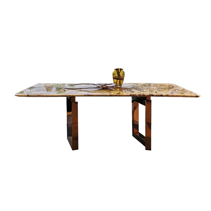 Rectangle Sled Base Dining Room Table Contemporary Dining Table