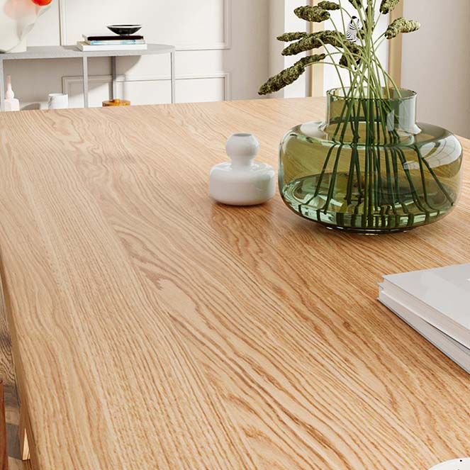 Modern Style Double Pedestal Table Pine Wood Table for Dining Room