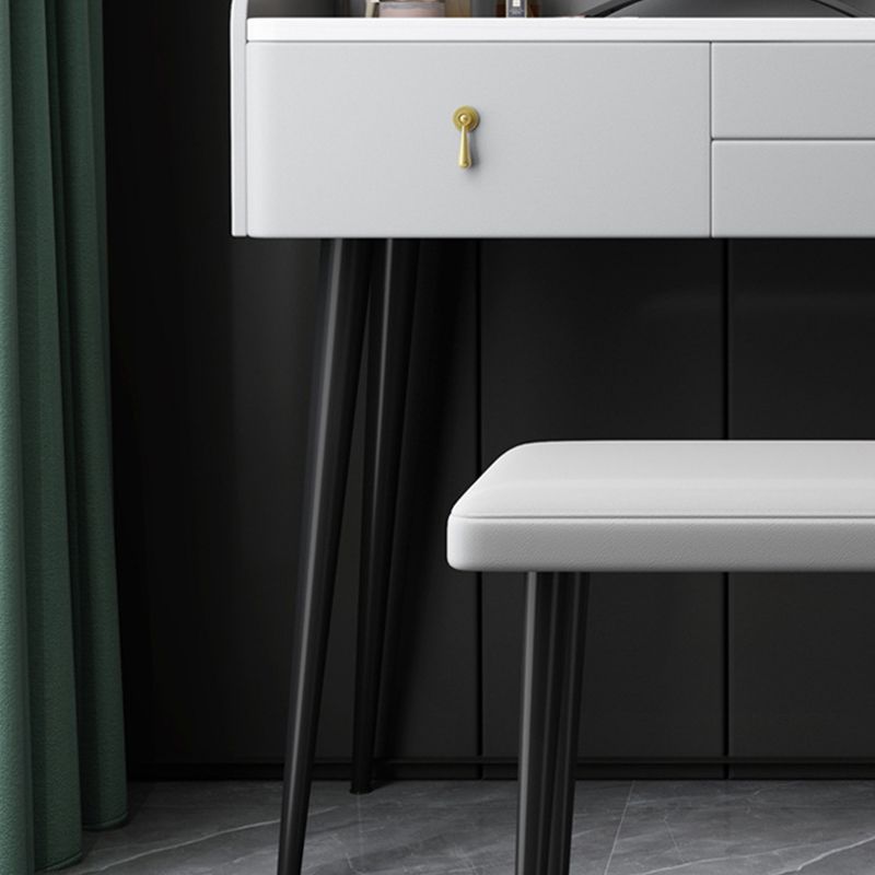 Bedroom Make-up Vanity 31.1" High Modern Dressing Table in Gray