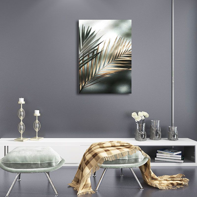Toile d'art mural de Style nordique, couleur Pastel, imprimé de feuille de palmier Areca, décor mural pour chambre