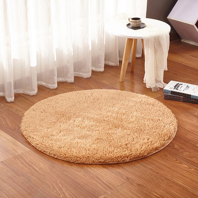 Multi Color Plain Rug Artificial Wool Nordic Area Rug Easy Care Machine Washable Rug for Girls Room