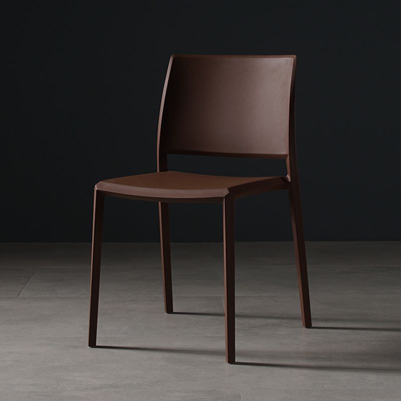 Contemporary Style Dining Chairs Plastic Armless Side Chair for Kitchen