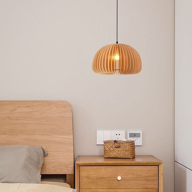 Massive Holzhängerlampe modern einfach einfach nach unten hängen hungehörig für Wohnzimmer Schlafzimmer