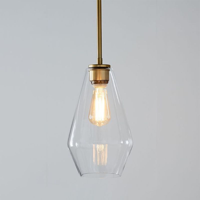 Lakte enkele hanglamp in moderne creatieve stijl glazen geometrische hanglamp