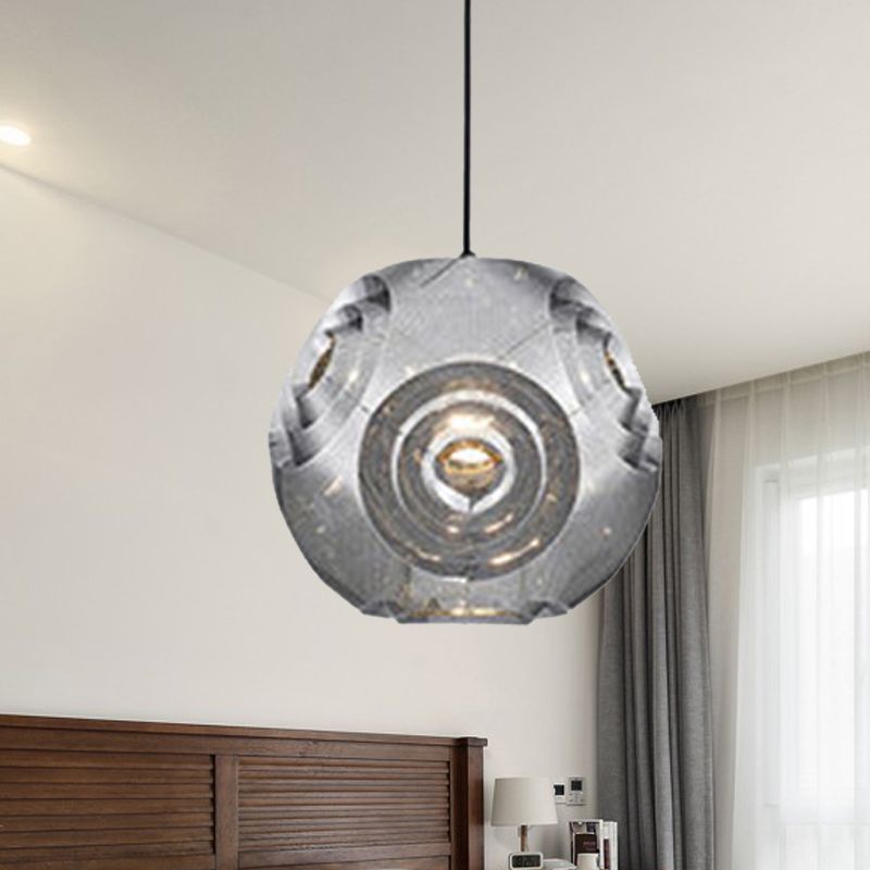 Globe Pendant Lighting Nordic Metal 1 Light Chrome/Gold/Rose Gold Hanging Ceiling Light, 11"/12.5"/15"W