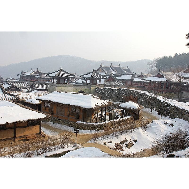 Photography Wall Mural Wallpaper Village Sitting Room Wall Mural