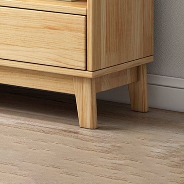 Wooden Modern Bookcase Standard Natural Closed Back Bookshelf with Shelves