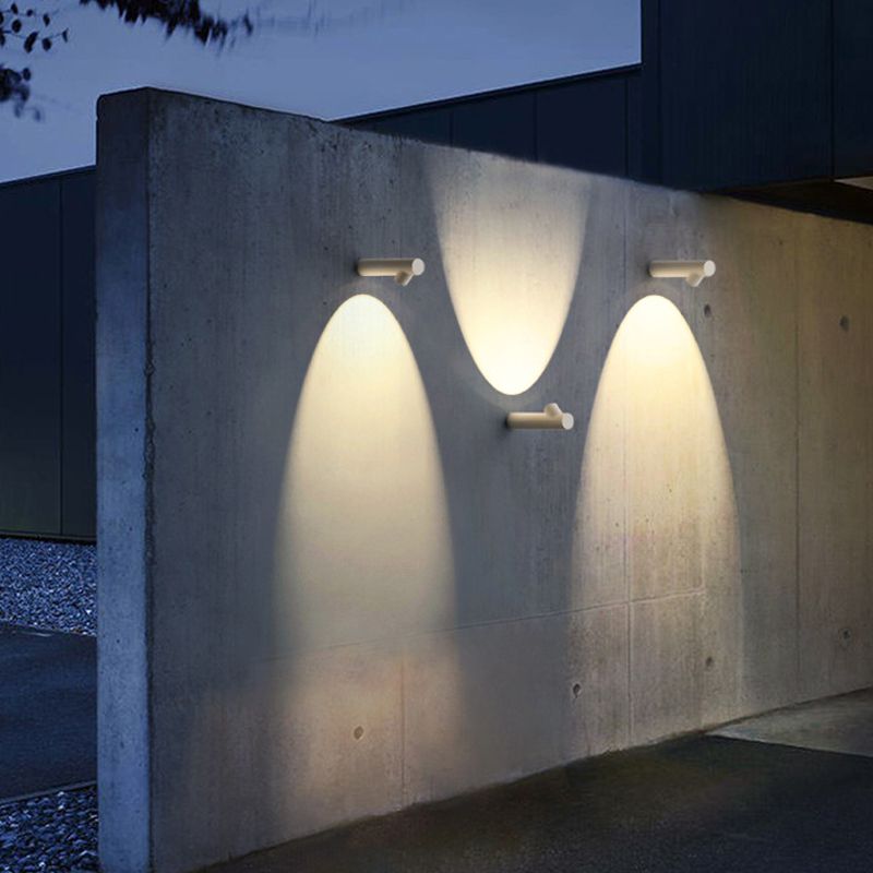 Contemporary Aluminum Wall Light Water Proof Cylinder 9" Wide Wall Washer for Outdoors