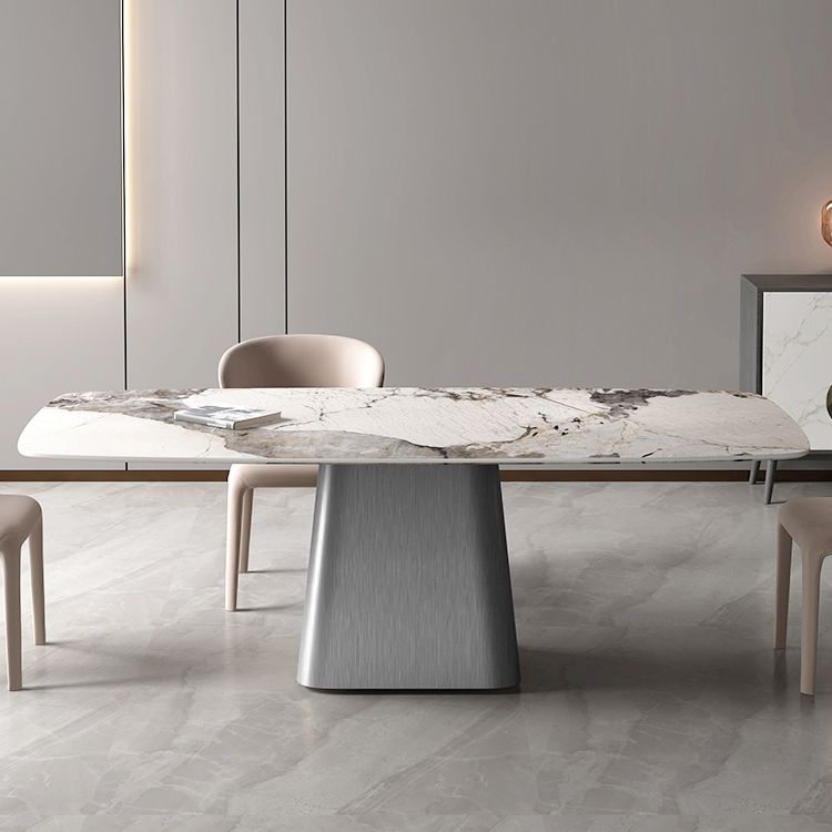 Designer Style 1/3/4/7 Pieces Dining Set Sintered Stone Dining Table with Leather Chairs