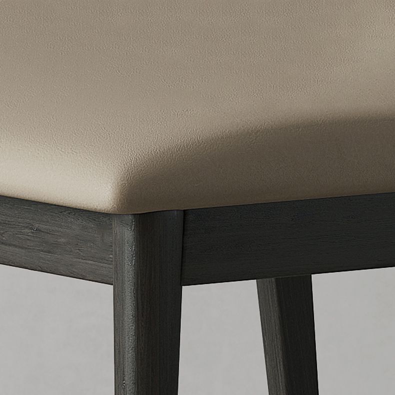 Contemporary Faux Leather Open Back Dining Side Furniture in Matte Finish for Indoor