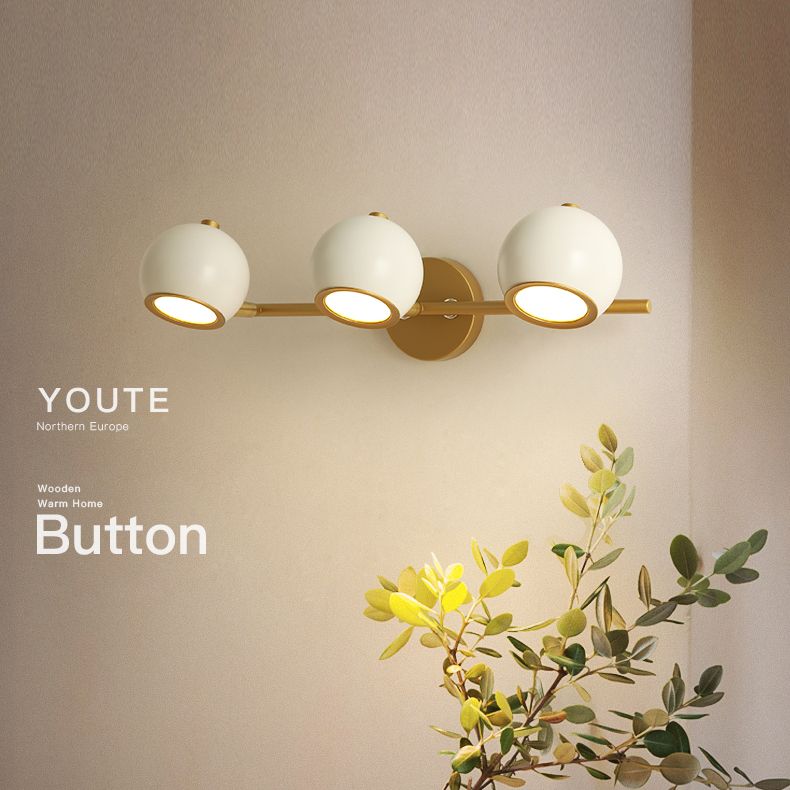 Globe Vanity Wall Sconce Nordic Minimalist Style Metal Vanity Lampe