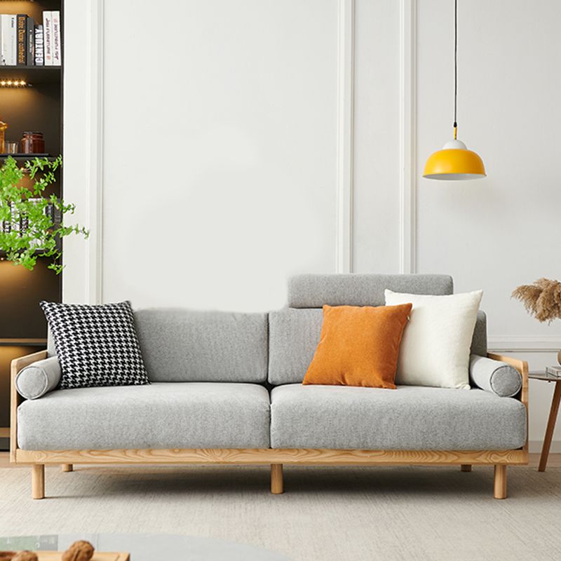 Ultra-Modern Linen Square Arm Sofa with Loose Back for Apartment and Living Room