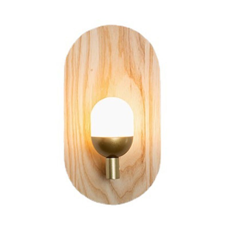 Metal Golden Wall Light Modernism Wood Lighting for Bedroom Home