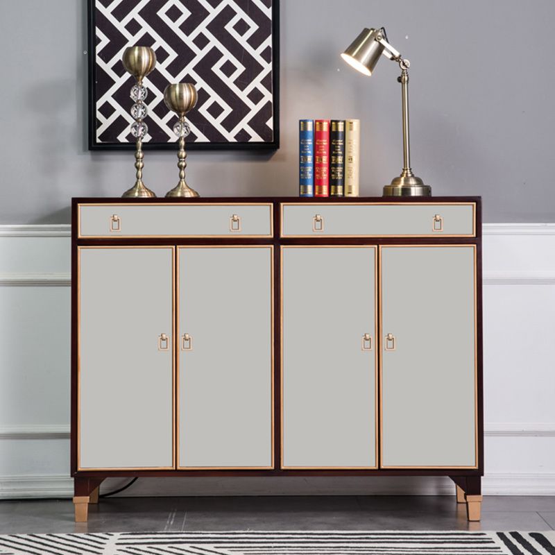 Door Buffet Sideboard Glam Wood Sideboard Table for Living Room