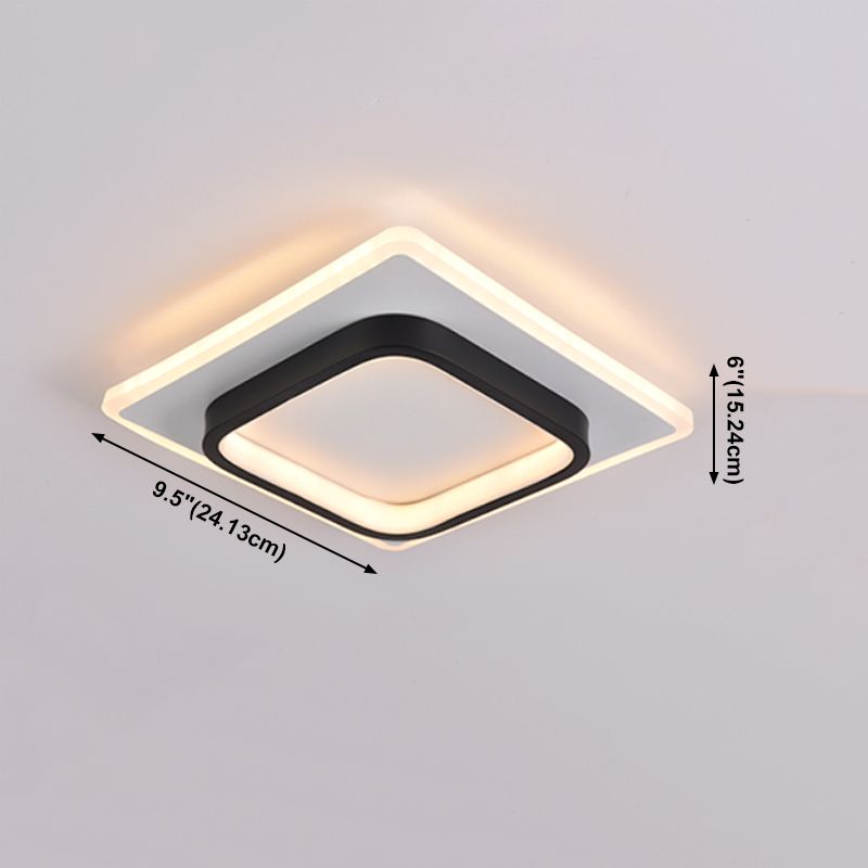 Luces montadas en el techo de múltiples cabezales, iluminación LED contemporánea de montaje empotrado, color negro