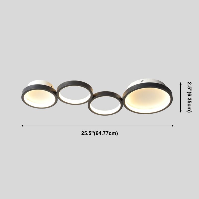 Modern Flush Mount Ceiling Light Aluminum LED Ceiling Light for Living Room