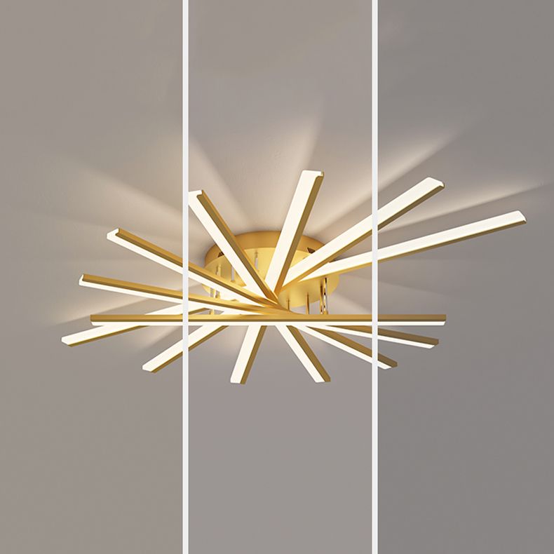 Sputnik Design LED Flush Mounted Ceiling Lights Simplicity Lighting Fixture for Bedroom