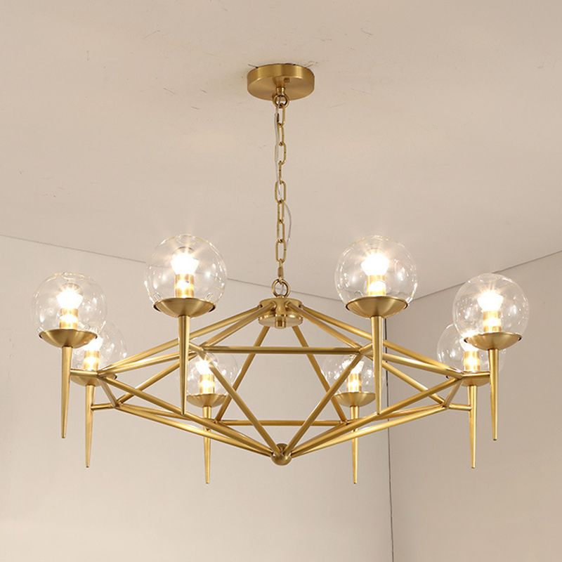 Pyramid Dinning Room Chandelier Pendant Light Glass Modernist Pendant Lighting Fixture