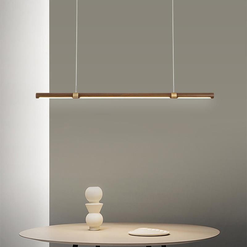 Single Brown Modern Ceiling Light LED Kitchen Island Lighting for Dining Table