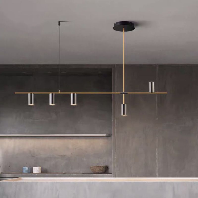 Modern Geometric Island Pendant Lights Metal Multiple-Light Island Pendant Lighting
