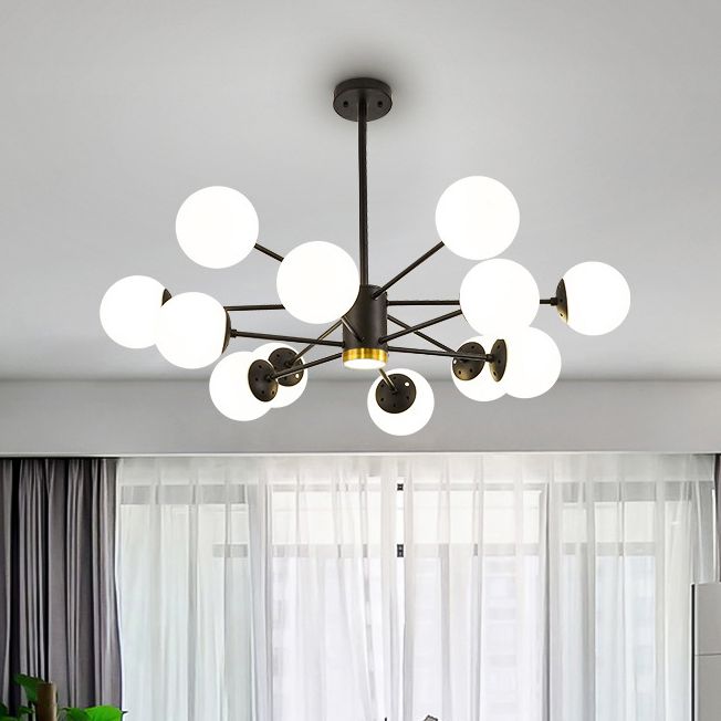 Glass Global Multi Pendant Light Contemporary Style Chandelier Lighting Fixture for Living Room